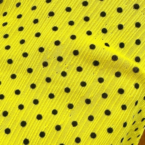 Zara Maxi long sleeve yellow polka dot dress size L - Picture 7 of 10